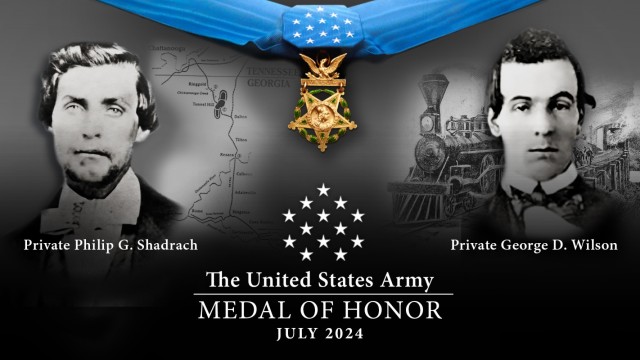 Civil War Soldiers Pvt. Philip Gephart Shadrach and Pvt. George Davenport Wilson will be posthumously award the Medal of Honor for their heroism and courage during the Great Locomotive Chase of 1862. Both Shadrach and Wilson were part of a group...