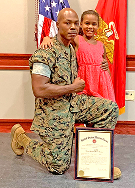 Finding community while navigating his personal combat zone