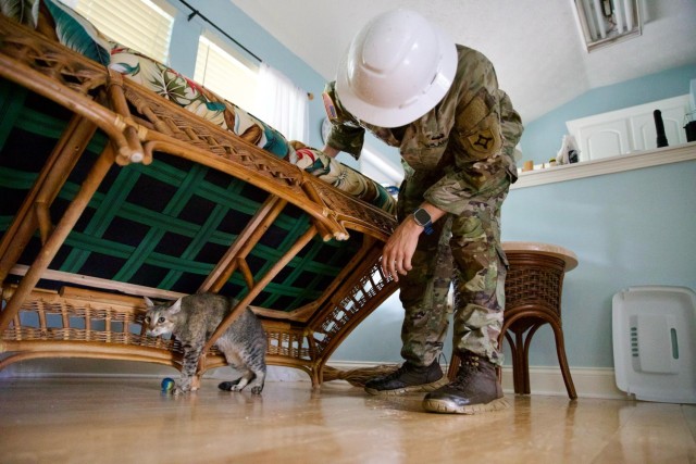 Soldiers from the 868th Engineer Company conduct a high-water rescue operation in Live Oak, Fla., following flooding from Hurricane Debby. The Florida National Guard is dedicated to response efforts to support the community and assist residents...