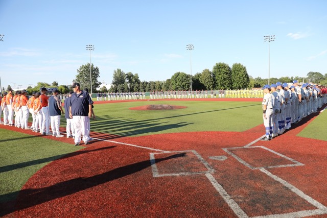 Chicagoland Army Reserve general is honored with first pitch during state champion baseball tournament