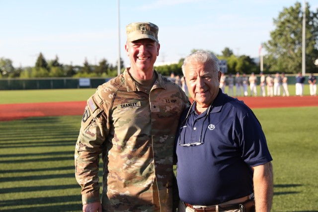 Chicagoland Army Reserve general is honored with first pitch during state champion baseball tournament