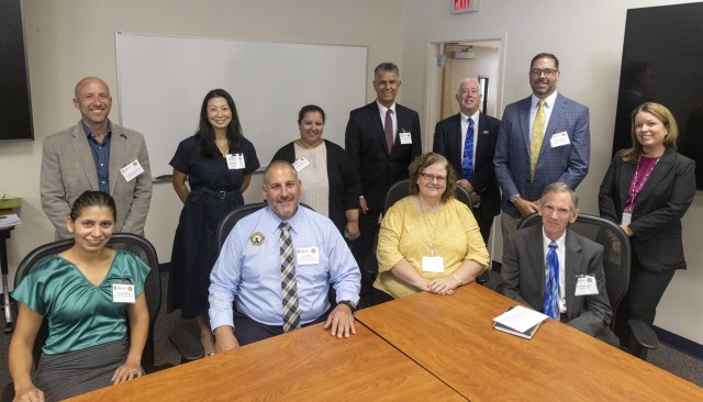 PICATINNY ARSENAL, N.J. - Eleven mentors provided varying perspectives for improved personal growth and career awareness to mentees during a two-hours speed mentoring event at the Armament University on Aug. 22. Top Row: Gregory Roehrich, Kimberly...