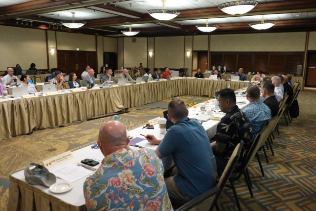 U.S. Army Installation Management Command-Pacific Headquarters leaders and staff met with garrison command teams from across the Pacific, October 22-24 at the Hale Koa in Waikiki, Hawaii.
