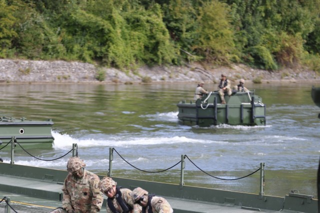 21st Theater Sustainment Command crosses the Danube