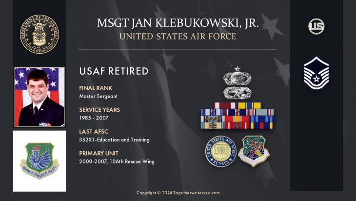 Honoring Veterans: Air Force Veteran Jan Klebukowski