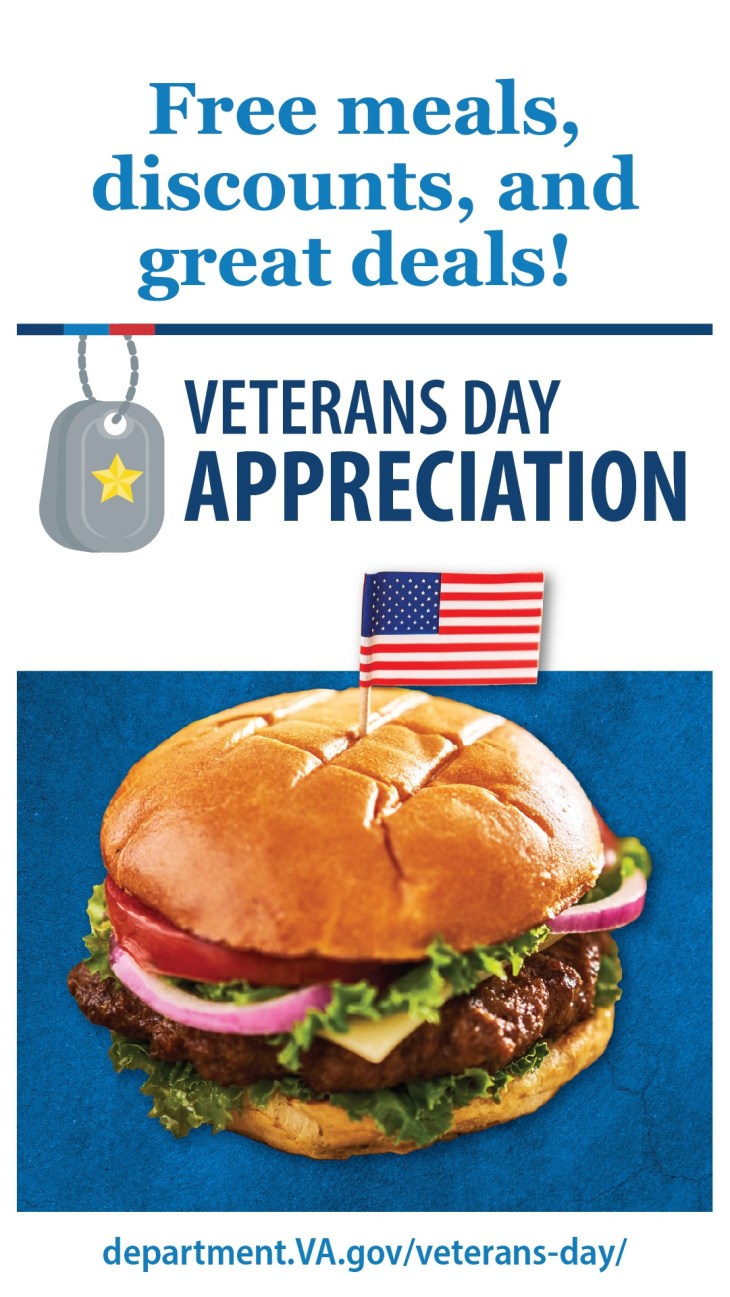 2024 Veterans Day discounts, free meals and other retail offers