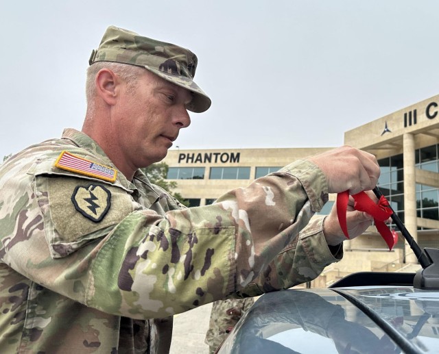 Local law enforcement joins III Armored Corps leadership for safe driving campaign at The Great Place