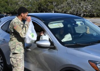 Presidio of Monterey religious support office gifts 100 Thanksgiving meal baskets