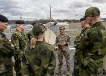 Swedish Army Chief Visits New York Army Guard Exercise