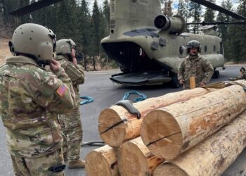 California Army Guard Delivers Supplies to Wilderness Site