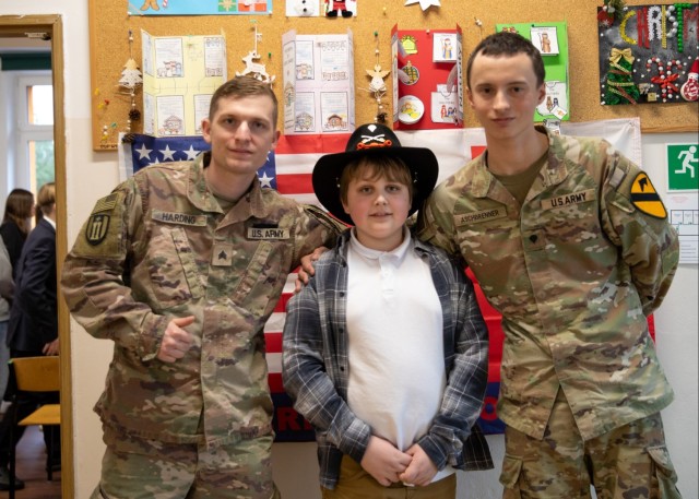 1st Cavalry Division visits Polish School in Wysoka