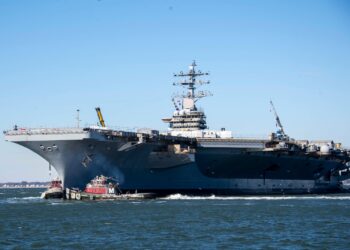 USS Dwight D. Eisenhower transits to Norfolk Naval Shipyard (NNSY) for a Planned Incremental Availability (PIA) following historic deployment