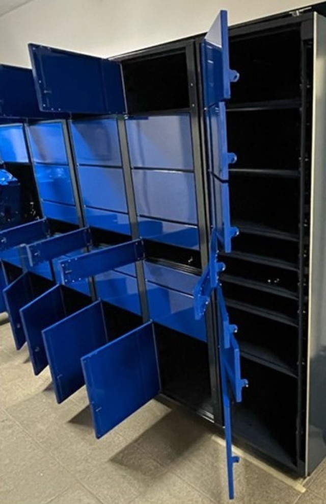 An intelligent postal locker set installed at USAG Ansbach April 14-18 is the first in a series that will be placed at all garrison post offices by September.