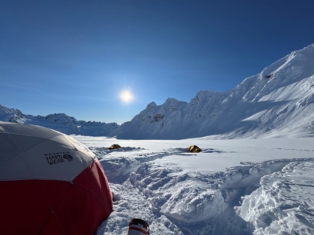 Alaska Army National Guard Soldiers with G Co., 2-211th General Support Aviation Battalion rescued an injured skier, Mar. 27, in the Tordrillo Mountains at the base of Mount Torbert, 10 miles north of Mount Spurr.