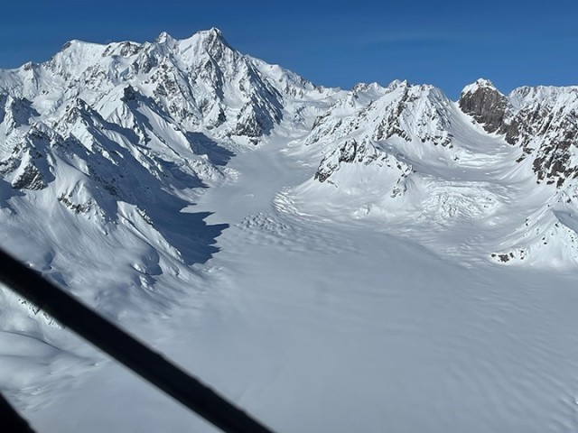 Alaska Army National Guard Soldiers with G Co., 2-211th General Support Aviation Battalion rescued an injured skier, Mar. 27, in the Tordrillo Mountains at the base of Mount Torbert, 10 miles north of Mount Spurr.