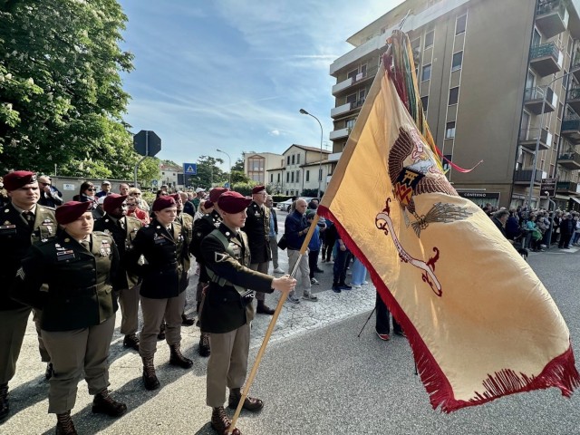 The 173rd paratroopers stood in formation  April 27, 2025, as local children sang the Italian national anthem. Church bells from the nearby Duomo di Santa Maria e San Vitale rang out as the Italian band struck up their rendition of The...