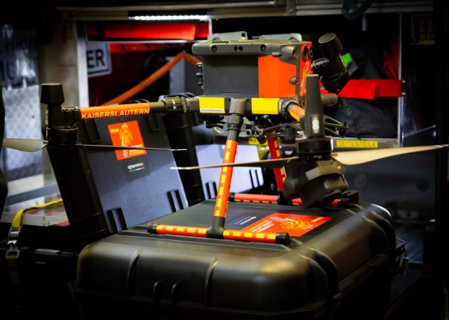 USAG Rheinland-Pfalz DES firefighters partner with local fire department, discuss emerging tech in emergency response