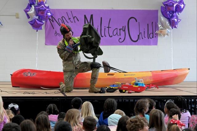 Presidio of Monterey chaplain speaks at Month of the Military Child school assembly