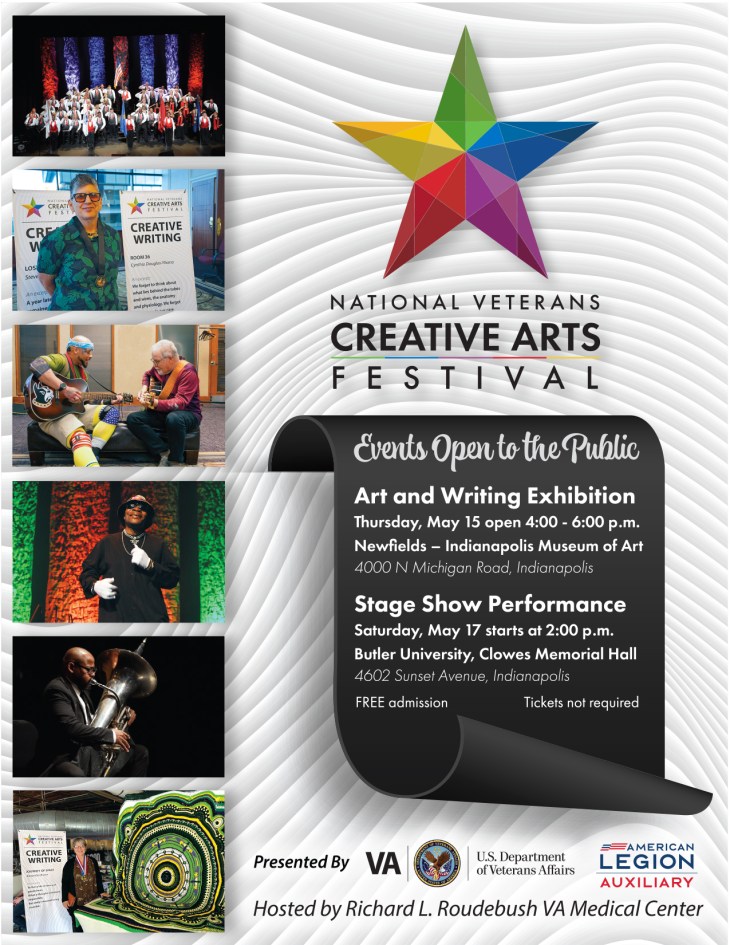 Flyer for National Veterans Creative Arts Festival.