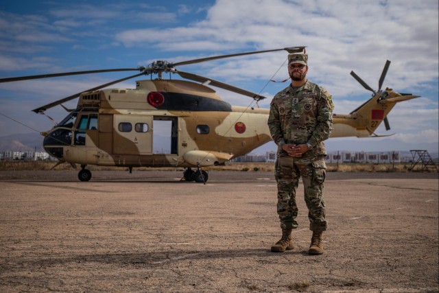 Embrace the process: Master Sgt. Preston Lewis poses for a photo at African Lion 2025 in Morocco