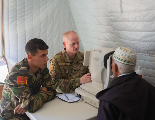 US military medical personnel conduct humanitarian civic assistance at African Lion 2025