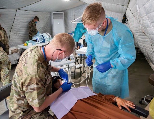 US military medical personnel conduct humanitarian civic assistance at African Lion 2025