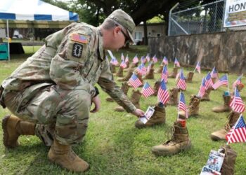 ‘Hero’s Boots’ memorial display at Camp Zama offers deeply personal tribute to fallen troops