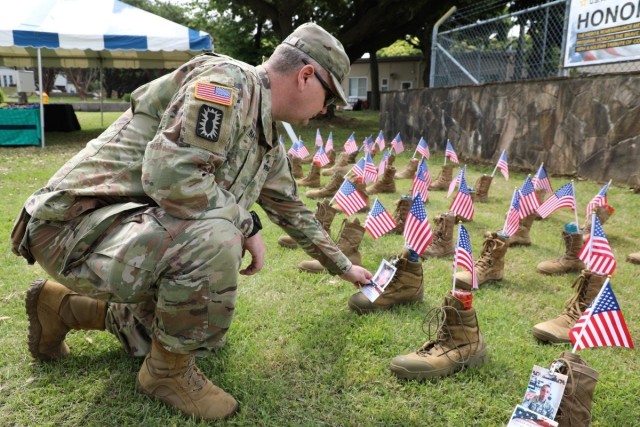 ‘Hero’s Boots’ memorial display at Camp Zama offers deeply personal tribute to fallen troops