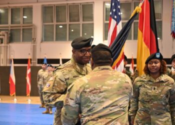 U.S. Army NATO Brigade changes command sergeants major