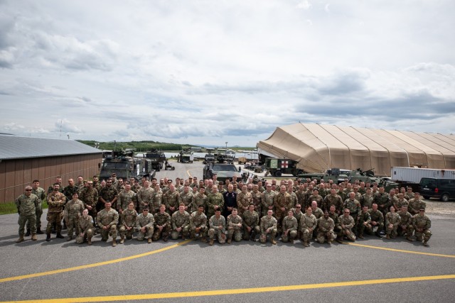Army Guard Soldiers assigned to Regional Command-East of the NATO-led Kosovo Force mission, also known as KFOR, host a multinational non-commissioned officer academy, referred to as the Jungleer Academy, at Camp Bondsteel, Kosovo, May 8, 2025. 11...
