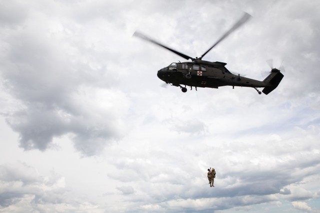 Army Guard Soldiers assigned to Regional Command-East of the NATO-led Kosovo Force mission, also known as KFOR, host a multinational non-commissioned officer academy, referred to as the Jungleer Academy, at Camp Bondsteel, Kosovo, May 8, 2025. 11...
