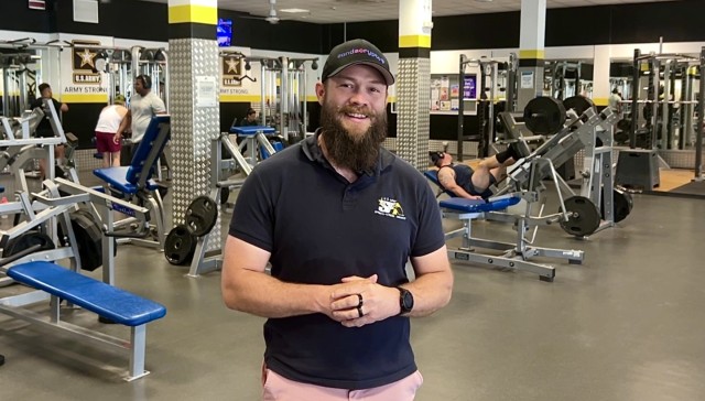 Josh Grant explains how important the Career Skills Program is the USAG Italy Fitness Center May 16, 2025.