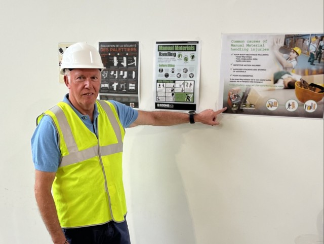 LRC Benelux local national employee first dual certified safety officer for Belgium, U.S.