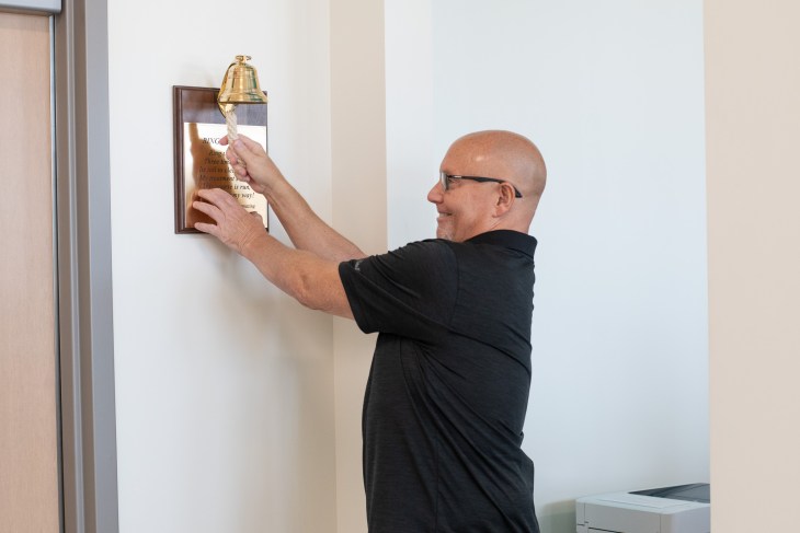 Cancer-surviving Veteran donates, rings celebration bell