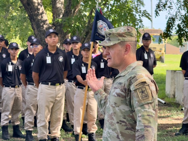 Sgt. Maj. of the Army Michael R. Weimer visits the Puerto Rico Youth ChalleNGe Academy at Fort Allen on Aug. 4, 2025. He spoke with leaders and cadets from our academy, promoting open communication, professional development and the spirit of service.
